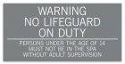 Texas No Lifeguard on Duty Pool Sign