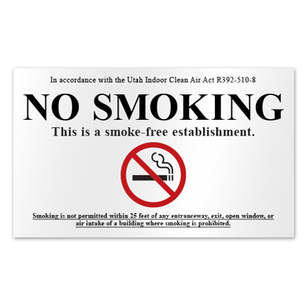 Utah No Smoking Sign