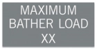 Virginia Maximum Bather Load Sign