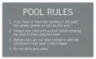 Virginia Pool Rules Sign
