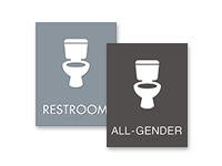 all-gender restroom signs