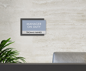 Manager On Duty Signs