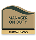 Manager on Duty  Sign