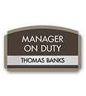 Manager On Duty Sign