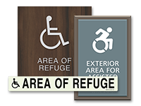 area of refuge signs
