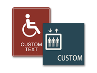 customizable restroom signs