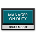 Manager on Duty Signs