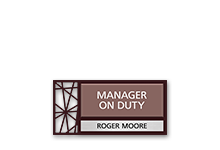 Manager On Duty Signs