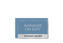 Manager on Duty Signs