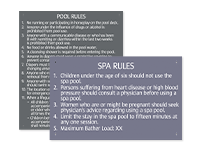 Pool/Spa Signs