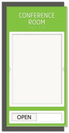 2-Line Room Sign w/Window & Sliding Panel