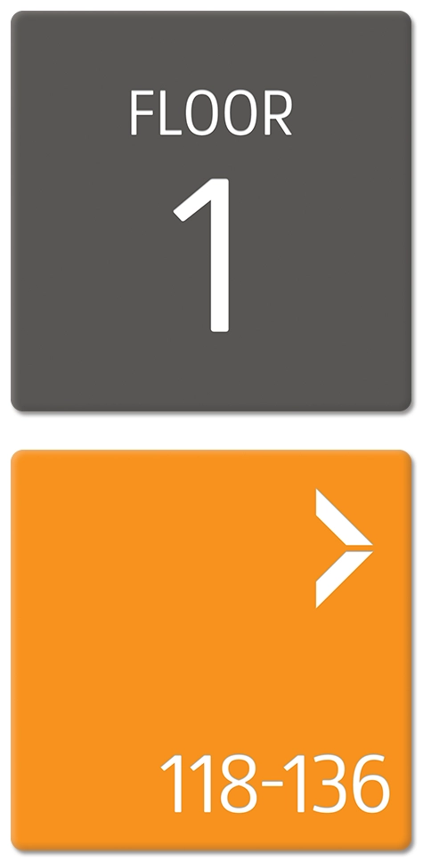 2-Square Directional Sign (Vertical)