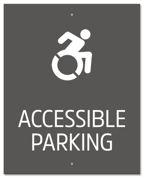Accessible Parking Sign w/Dynamic ISA Symbol
