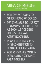 Area of Refuge Instructions