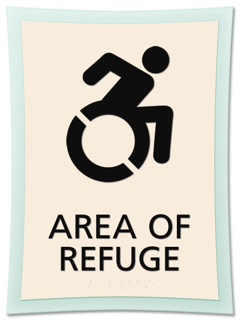 Area of Refuge Sign - Dynamic ISA Symbol