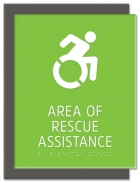 Area of Rescue Assistance Sign - NYC Compliant