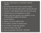 Atlanta, Georgia Pool Rules Sign