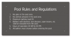 Baldwin County, Alabama Pool Rules Sign