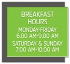 Breakfast Hours Sign