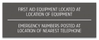Delaware First Aid and Emergency Phone Location Sign