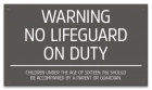 Delaware No Lifeguard On Duty Sign