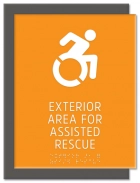 Exterior Area for Assisted Rescue Sign - Dynamic ISA Symbol