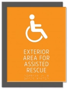 Exterior Area for Assisted Rescue Sign - ISA Symbol