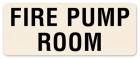 Fire Pump Room Label