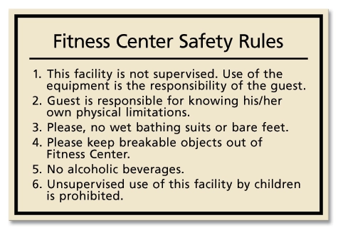 Fitness Center Safety Rules