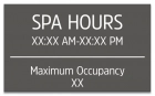 Georgia Spa Hours and Occupancy Sign