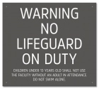 Idaho No Lifeguard Warning Sign