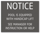 Illinois Handicap Lift Pool/Spa Sign