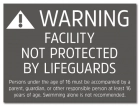 Illinois No Lifeguard Sign