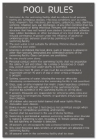 Illinois Pool Rules Sign