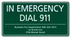 In Emergency Dial 911 (Facility Name) - California Code
