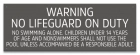 Indiana No Lifeguard on Duty Sign