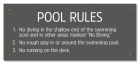 Iowa Pool Rules Sign
