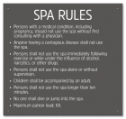 Iowa Spa Rules Sign