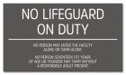 Kentucky No Lifeguard On Duty Sign