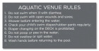 MAHC Bathhouse Sign for Pool Hygiene Facilities