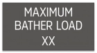 MAHC Maximum Bather Load Sign