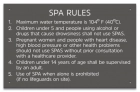 MAHC Spa Rules Sign