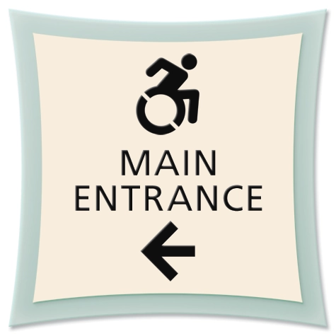 Main Entrance Directional w/Dynamic ISA Symbol