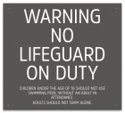 Maine No Lifeguard On Duty Warning Sign