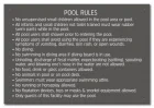 Maine Pool Rules Sign