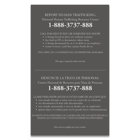 Maryland Large Human Trafficking Notice - Celtec