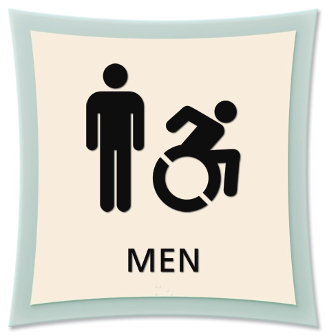 Men Sign w/Male & Dynamic ISA Symbols