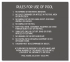 Mobile County, Alabama Pool Rules Sign