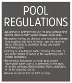 Nebraska Pool Regulations Sign