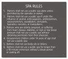 New Hampshire Spa Rules Sign